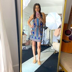 Paisley dress with tie waist